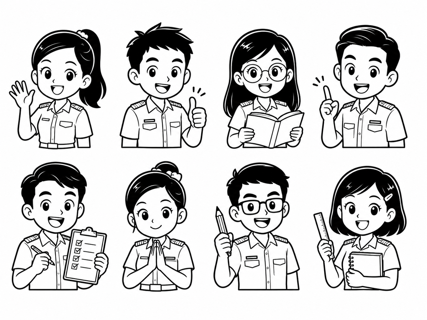 ตัวอย่างคาแรกเตอร์สำหรับตรายาง